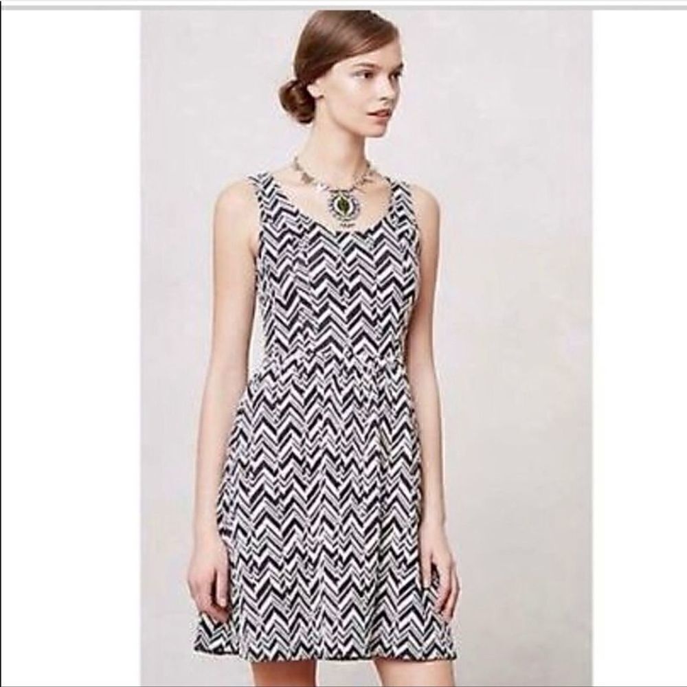 𝅺ANTHROPOLOGIE Maeve Chevron Caldera Dress XS